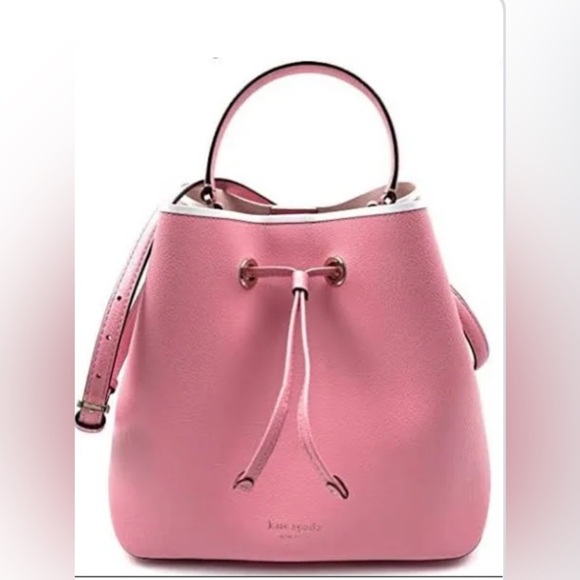 kate spade Handbags - Kate Spade Pink Shoulder Bag with Drawstring Closure